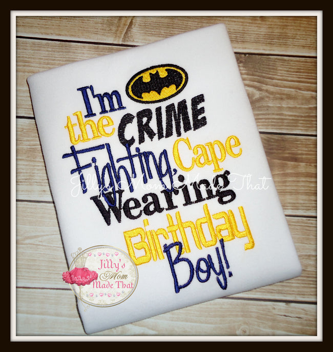 Crime Fighting Birthday Boy - Blue & Black