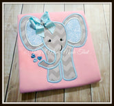 Elephant on Pink Shirt