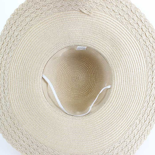 Cream Floppy Hat with Monogram