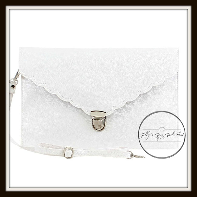 Scalloped Edge Clutch - Monogrammed