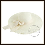 Cream Floppy Hat with Monogram