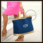 Navy Blue Cabana Bag
