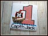 Pirate Ship Birthday Shirt