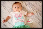 A Gift From God Split Present Shirt - Mint & Pink