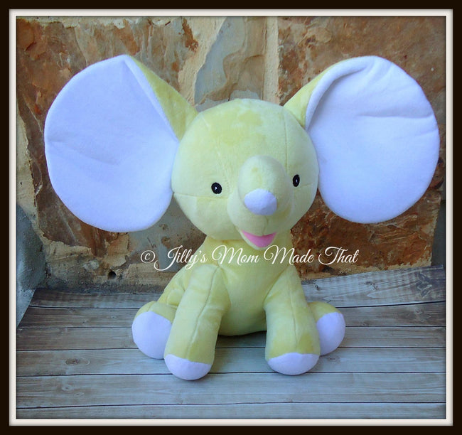 Yellow Stuffed Dumbo Elephant